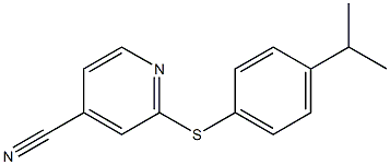 2-{[4-(propan-2-yl)phenyl]sulfanyl}pyridine-4-carbonitrile Struktur