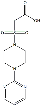 2-{[4-(pyrimidin-2-yl)piperazine-1-]sulfonyl}acetic acid Structure