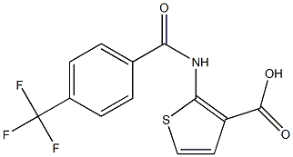 2-{[4-(trifluoromethyl)benzene]amido}thiophene-3-carboxylic acid Structure