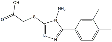 2-{[4-amino-5-(3,4-dimethylphenyl)-4H-1,2,4-triazol-3-yl]sulfanyl}acetic acid 结构式