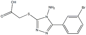 2-{[4-amino-5-(3-bromophenyl)-4H-1,2,4-triazol-3-yl]sulfanyl}acetic acid 结构式