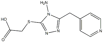 2-{[4-amino-5-(pyridin-4-ylmethyl)-4H-1,2,4-triazol-3-yl]sulfanyl}acetic acid 化学構造式