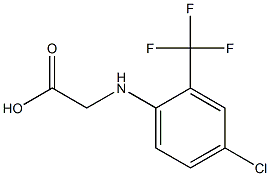 2-{[4-chloro-2-(trifluoromethyl)phenyl]amino}acetic acid 化学構造式