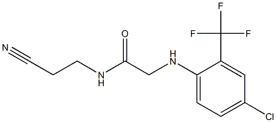  2-{[4-chloro-2-(trifluoromethyl)phenyl]amino}-N-(2-cyanoethyl)acetamide