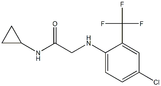 2-{[4-chloro-2-(trifluoromethyl)phenyl]amino}-N-cyclopropylacetamide 化学構造式