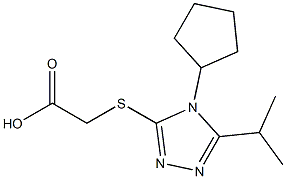  2-{[4-cyclopentyl-5-(propan-2-yl)-4H-1,2,4-triazol-3-yl]sulfanyl}acetic acid