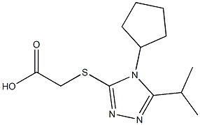 2-{[4-cyclopentyl-5-(propan-2-yl)-4H-1,2,4-triazol-3-yl]sulfanyl}acetic acid