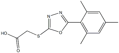 2-{[5-(2,4,6-trimethylphenyl)-1,3,4-oxadiazol-2-yl]sulfanyl}acetic acid