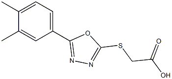 2-{[5-(3,4-dimethylphenyl)-1,3,4-oxadiazol-2-yl]sulfanyl}acetic acid Structure