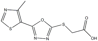 2-{[5-(4-methyl-1,3-thiazol-5-yl)-1,3,4-oxadiazol-2-yl]sulfanyl}acetic acid Structure