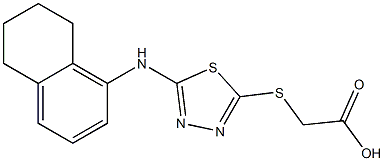2-{[5-(5,6,7,8-tetrahydronaphthalen-1-ylamino)-1,3,4-thiadiazol-2-yl]sulfanyl}acetic acid,,结构式