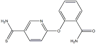 2-{[5-(aminocarbonothioyl)pyridin-2-yl]oxy}benzamide,,结构式