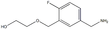 2-{[5-(aminomethyl)-2-fluorophenyl]methoxy}ethan-1-ol,,结构式