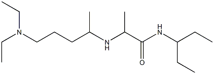 2-{[5-(diethylamino)pentan-2-yl]amino}-N-(pentan-3-yl)propanamide,,结构式