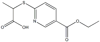 2-{[5-(ethoxycarbonyl)pyridin-2-yl]thio}propanoic acid 化学構造式