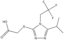 2-{[5-(propan-2-yl)-4-(2,2,2-trifluoroethyl)-4H-1,2,4-triazol-3-yl]sulfanyl}acetic acid