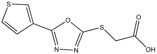 2-{[5-(thiophen-3-yl)-1,3,4-oxadiazol-2-yl]sulfanyl}acetic acid Structure