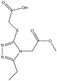 2-{[5-ethyl-4-(2-methoxy-2-oxoethyl)-4H-1,2,4-triazol-3-yl]sulfanyl}acetic acid Structure