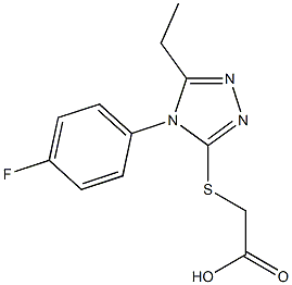 2-{[5-ethyl-4-(4-fluorophenyl)-4H-1,2,4-triazol-3-yl]sulfanyl}acetic acid Struktur