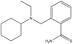 2-{[cyclohexyl(ethyl)amino]methyl}benzene-1-carbothioamide Struktur