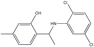 2-{1-[(2,5-dichlorophenyl)amino]ethyl}-5-methylphenol 化学構造式