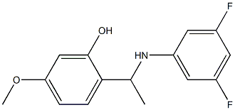2-{1-[(3,5-difluorophenyl)amino]ethyl}-5-methoxyphenol 结构式