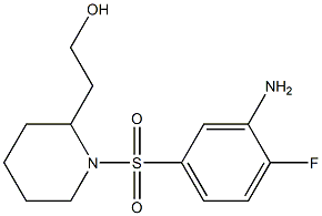 2-{1-[(3-amino-4-fluorobenzene)sulfonyl]piperidin-2-yl}ethan-1-ol Structure