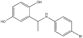 2-{1-[(4-bromophenyl)amino]ethyl}benzene-1,4-diol 化学構造式