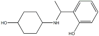 2-{1-[(4-hydroxycyclohexyl)amino]ethyl}phenol 化学構造式