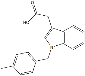 2-{1-[(4-methylphenyl)methyl]-1H-indol-3-yl}acetic acid,,结构式