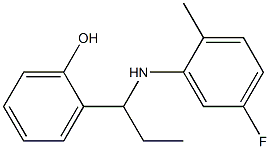 2-{1-[(5-fluoro-2-methylphenyl)amino]propyl}phenol,,结构式