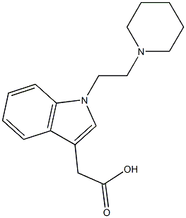 2-{1-[2-(piperidin-1-yl)ethyl]-1H-indol-3-yl}acetic acid 结构式