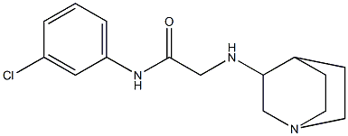 2-{1-azabicyclo[2.2.2]octan-3-ylamino}-N-(3-chlorophenyl)acetamide 结构式