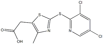 2-{2-[(3,5-dichloropyridin-2-yl)sulfanyl]-4-methyl-1,3-thiazol-5-yl}acetic acid