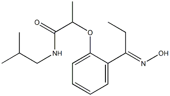 2-{2-[1-(hydroxyimino)propyl]phenoxy}-N-(2-methylpropyl)propanamide,,结构式