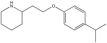 2-{2-[4-(propan-2-yl)phenoxy]ethyl}piperidine 结构式
