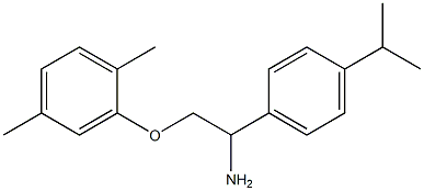 2-{2-amino-2-[4-(propan-2-yl)phenyl]ethoxy}-1,4-dimethylbenzene Struktur