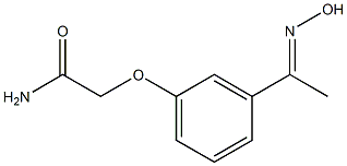 2-{3-[(1E)-N-hydroxyethanimidoyl]phenoxy}acetamide,,结构式