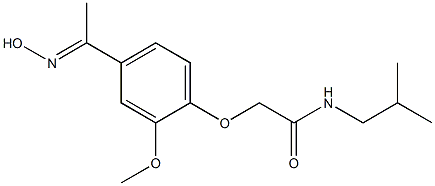 2-{4-[(1E)-N-hydroxyethanimidoyl]-2-methoxyphenoxy}-N-isobutylacetamide,,结构式
