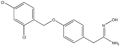 2-{4-[(2,4-dichlorophenyl)methoxy]phenyl}-N'-hydroxyethanimidamide Struktur