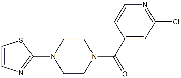 2-{4-[(2-chloropyridin-4-yl)carbonyl]piperazin-1-yl}-1,3-thiazole Structure