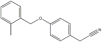 2-{4-[(2-methylphenyl)methoxy]phenyl}acetonitrile,,结构式