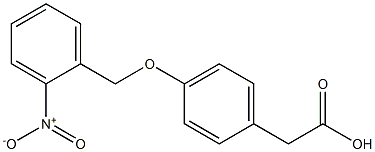 2-{4-[(2-nitrophenyl)methoxy]phenyl}acetic acid,,结构式