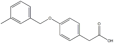 2-{4-[(3-methylphenyl)methoxy]phenyl}acetic acid,,结构式