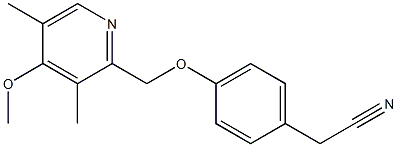 2-{4-[(4-methoxy-3,5-dimethylpyridin-2-yl)methoxy]phenyl}acetonitrile,,结构式