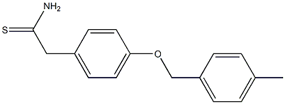 2-{4-[(4-methylphenyl)methoxy]phenyl}ethanethioamide,,结构式