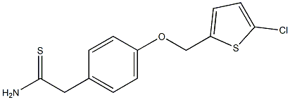 2-{4-[(5-chlorothiophen-2-yl)methoxy]phenyl}ethanethioamide Struktur