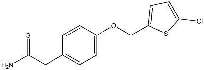 2-{4-[(5-chlorothiophen-2-yl)methoxy]phenyl}ethanethioamide Structure