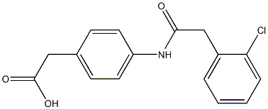 2-{4-[2-(2-chlorophenyl)acetamido]phenyl}acetic acid,,结构式
