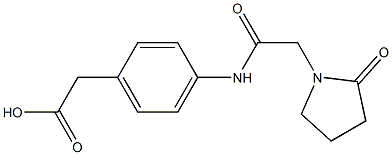 2-{4-[2-(2-oxopyrrolidin-1-yl)acetamido]phenyl}acetic acid 结构式